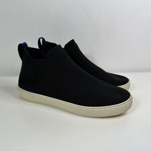 Rothy's Womens The Chelsea Black Knit Round Toe Pull On Chelsea Boots Size 11